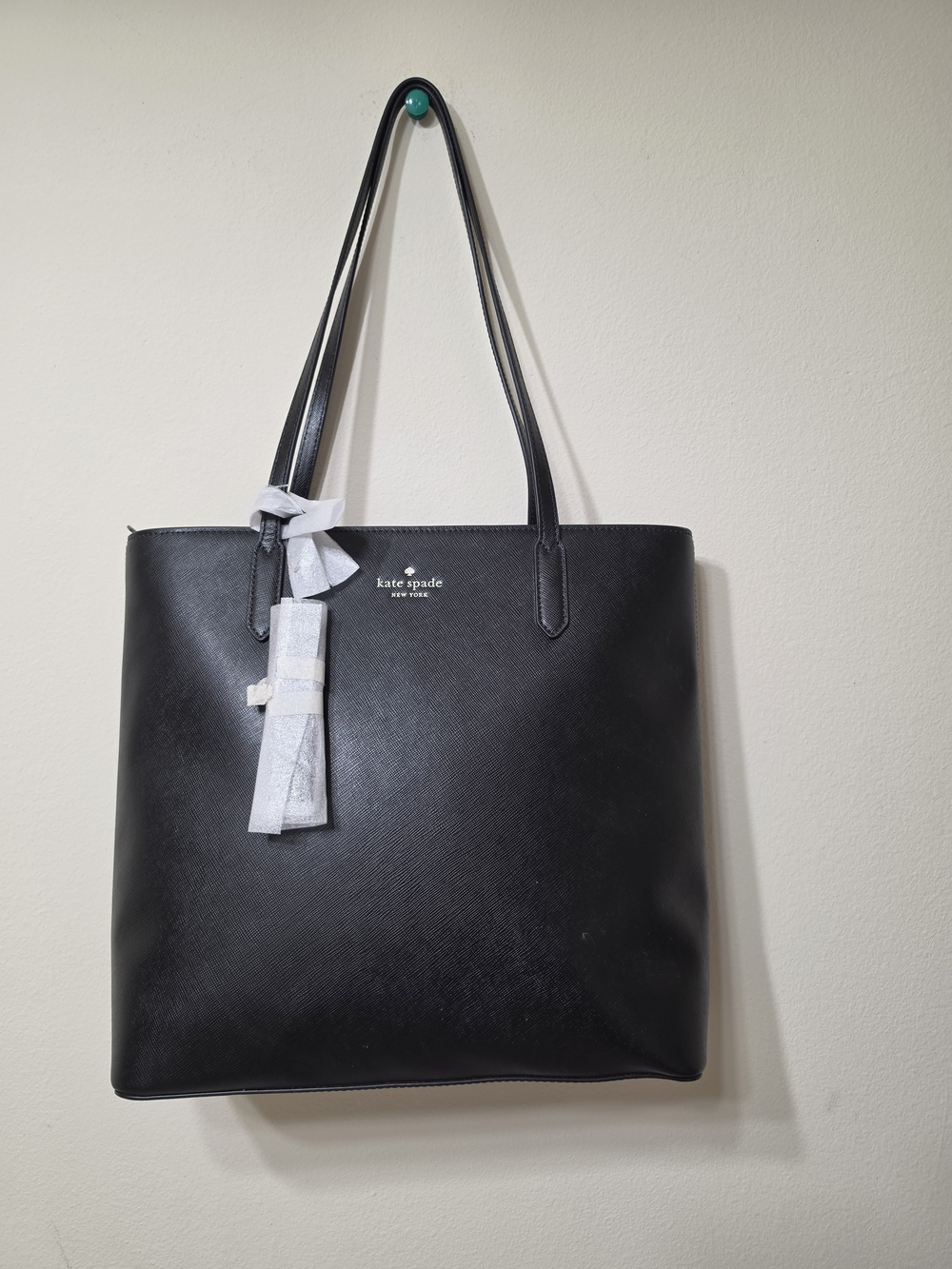kate spade Black Leather Tote Bag